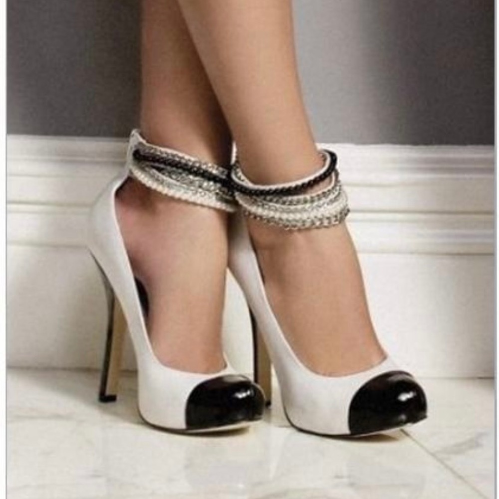 BEBE Pearl Ankle High Heels